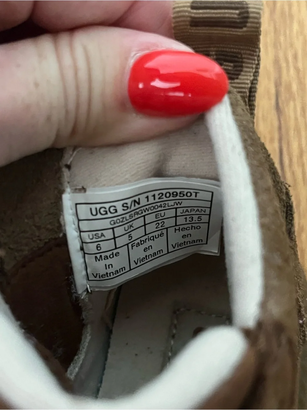 UGG Kids Chestnut Suede Zip Ankle Boots Size 6T